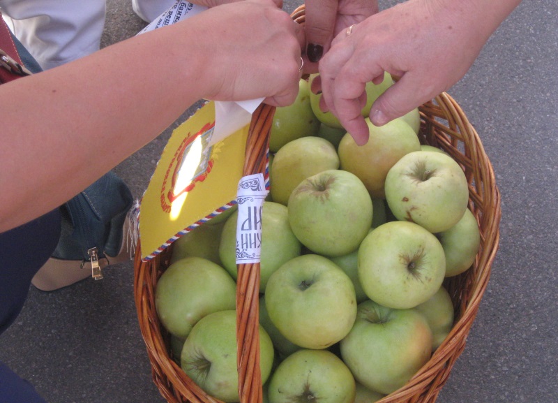 Подарок тамбовчан гостям фестиваля-настоящие антоновские яблоки